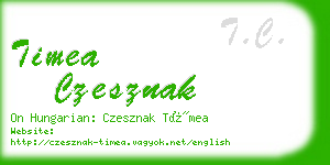 timea czesznak business card